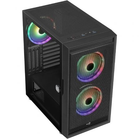 Aerocool Graphite V3 Carcasa Gaming Semitorre con 3 Ventiladores ARGB